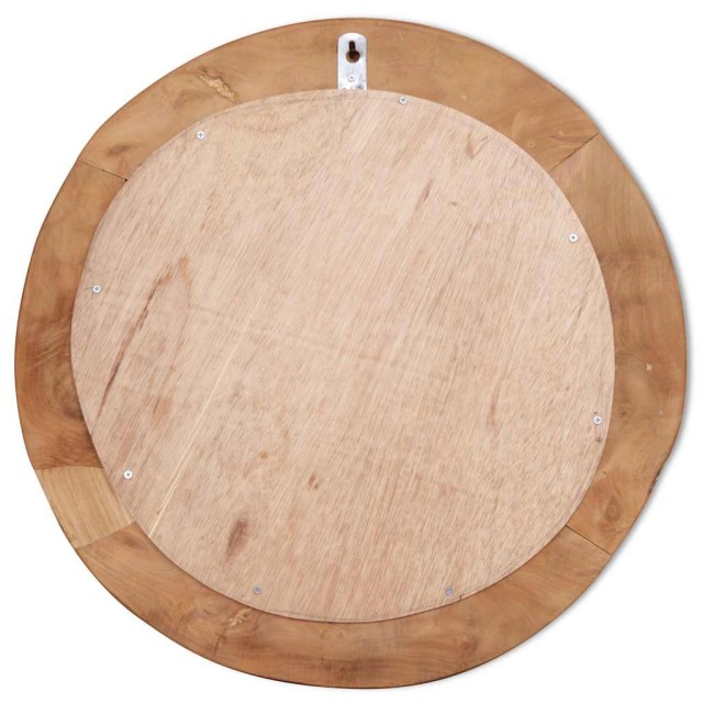 Miroir décoratif Teck 60 cm Rond