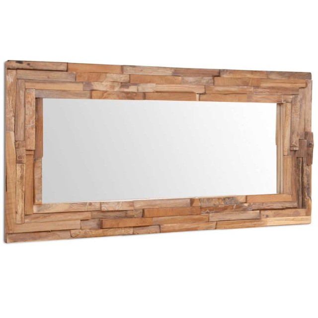 Miroir décoratif Teck 120x60 cm Rectangulaire