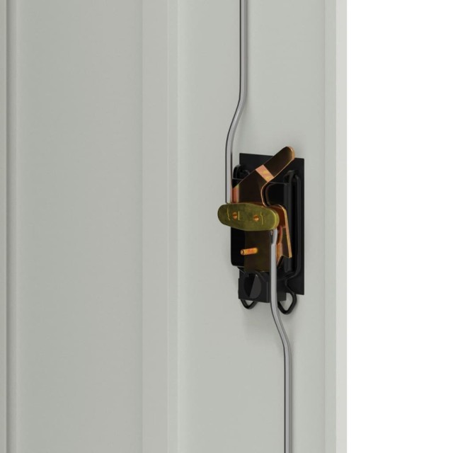 Armoire de bureau 90x40x140 cm Acier Gris