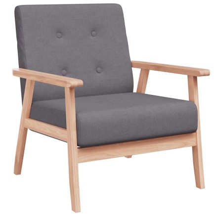 Fauteuil Gris foncé Tissu 2