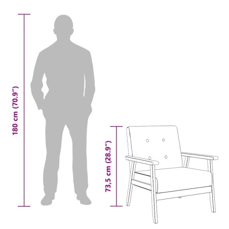 Fauteuil Gris foncé Tissu