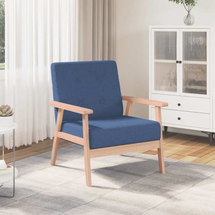 Fauteuil Bleu Tissu