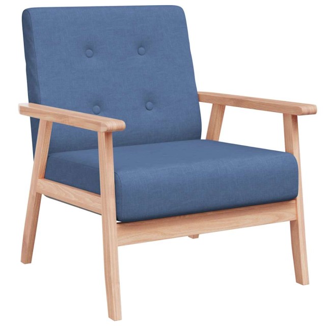 Fauteuil Bleu Tissu