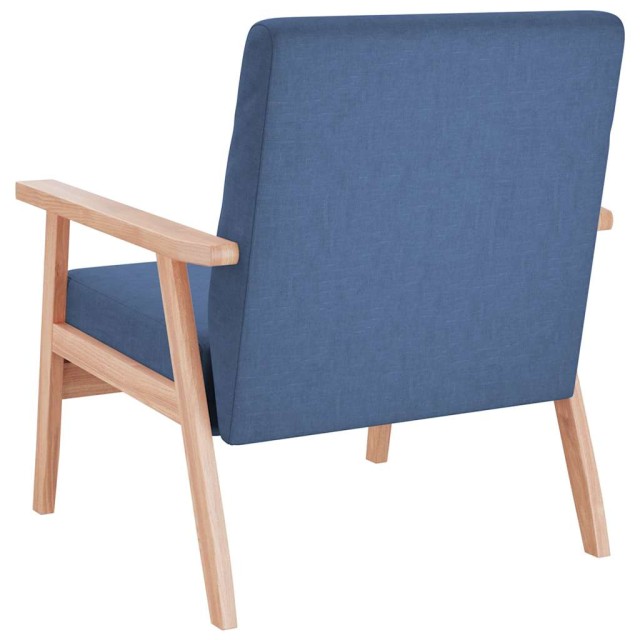 Fauteuil Bleu Tissu