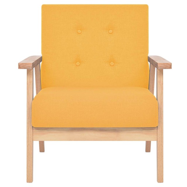 Fauteuil jaune tissu