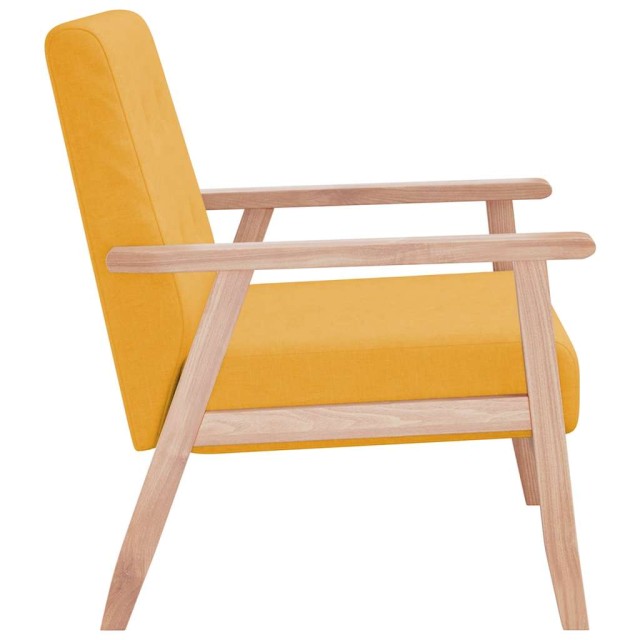 Fauteuil jaune tissu