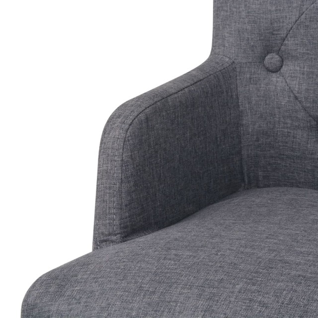 Tabourets de bar lot de 2 gris foncé tissu