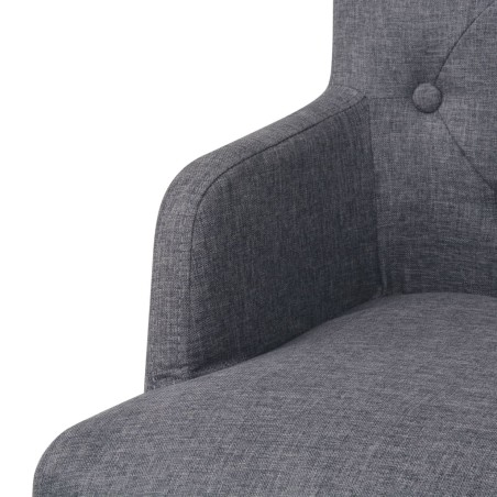 Tabourets de bar lot de 2 gris foncé tissu