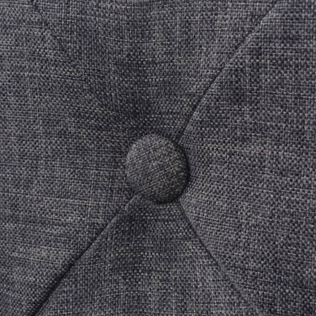 Tabourets de bar lot de 2 gris foncé tissu