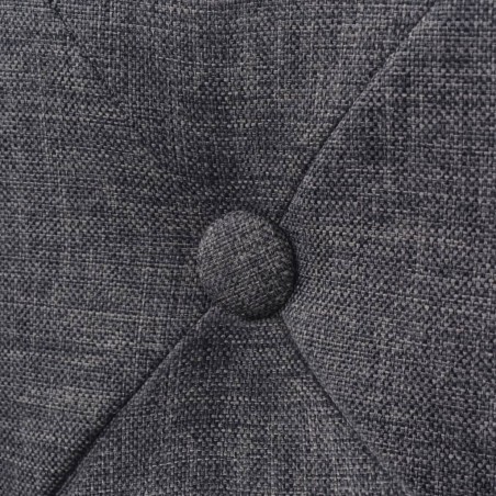 Tabourets de bar lot de 2 gris foncé tissu