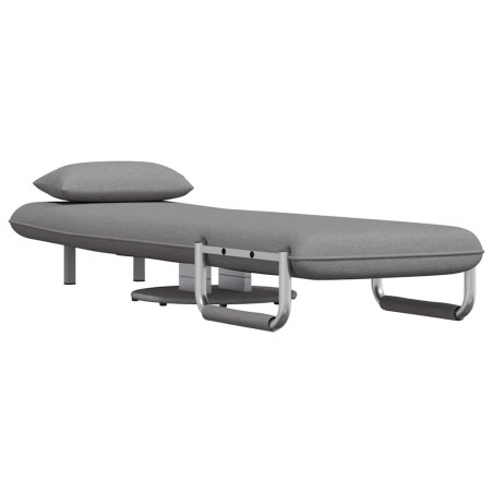 Fauteuil pivotant et canapé-lit Gris clair Tissu