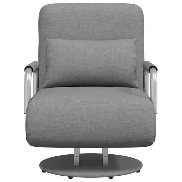 Fauteuil pivotant et canapé-lit Gris clair Tissu
