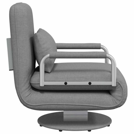 Fauteuil pivotant et canapé-lit Gris clair Tissu