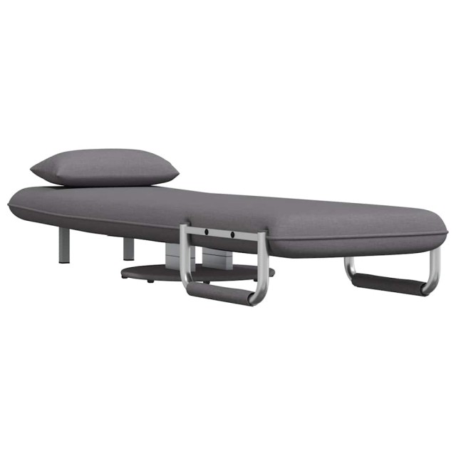 Fauteuil pivotant et canapé-lit gris foncé tissu