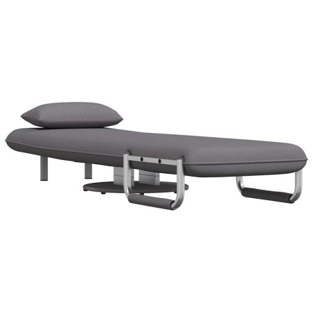 Fauteuil pivotant et canapé-lit gris foncé tissu