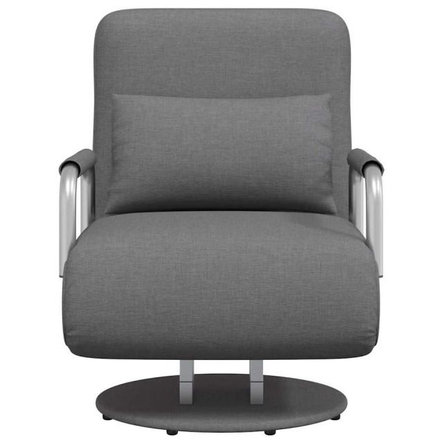 Fauteuil pivotant et canapé-lit gris foncé tissu