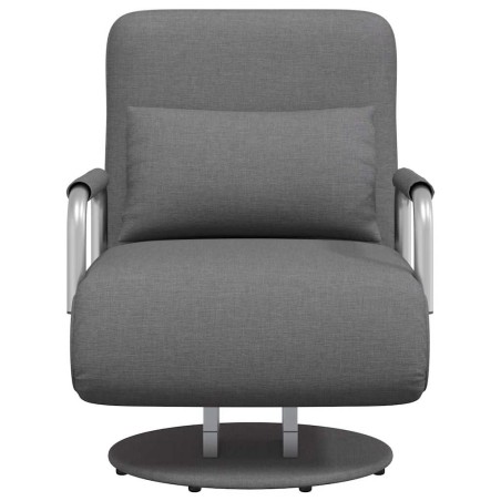 Fauteuil pivotant et canapé-lit gris foncé tissu