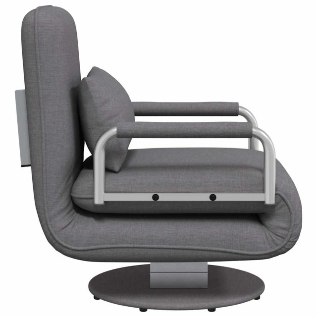 Fauteuil pivotant et canapé-lit gris foncé tissu