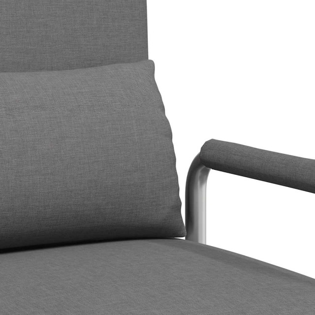 Fauteuil pivotant et canapé-lit gris foncé tissu