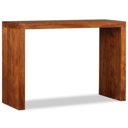 Table console Bois massif avec finition miel 110x40x76 cm 2
