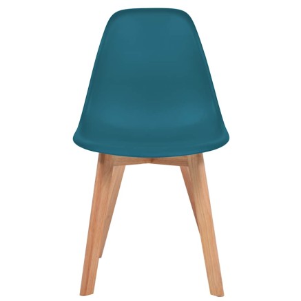 Chaises à manger lot de 6 Turquoise Plastique 2