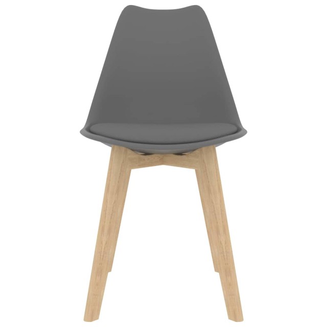 Chaises à manger lot de 2 Gris Plastique