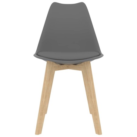 Chaises à manger lot de 4 Gris Plastique