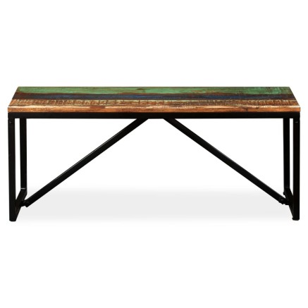 Banc 110 x 35 x 45 cm Bois de récupération massif 2