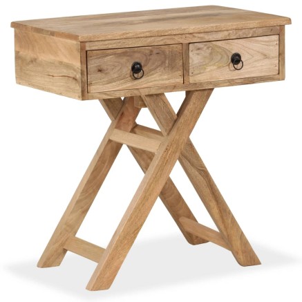 Table d'appoint Bois de manguier massif 65 x 40 x 76 cm 2