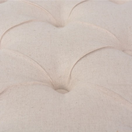 Banc Lin Bois massif 110 x 38 x 48 cm Blanc crème