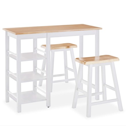 Ensemble de bar 3 pcs MDF Blanc 2