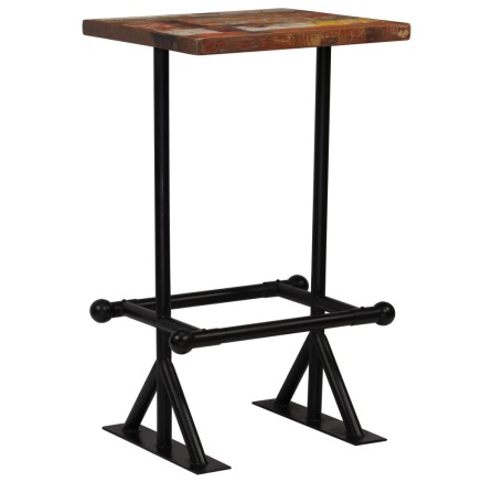 Mobilier de bar 3 pcs Bois de récupération massif Multicolore 2