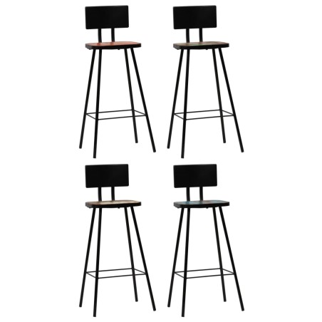 Mobilier de bar 5 pcs Bois de récupération massif Multicolore