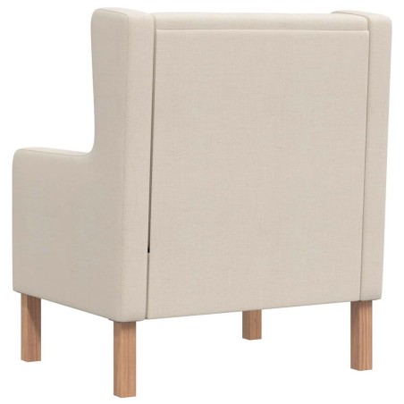 Fauteuil blanc crème tissu