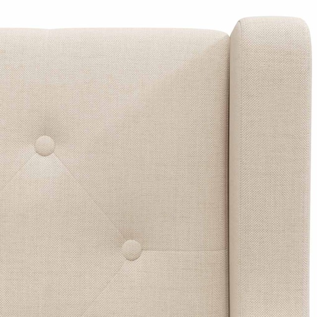 Fauteuil blanc crème tissu