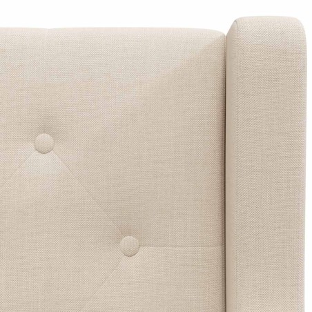 Fauteuil blanc crème tissu