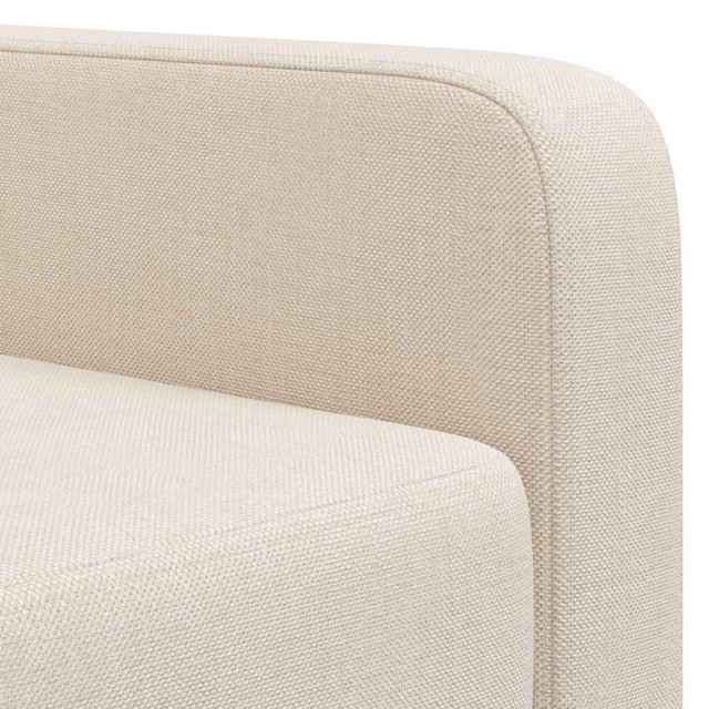 Fauteuil blanc crème tissu