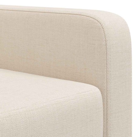 Fauteuil blanc crème tissu