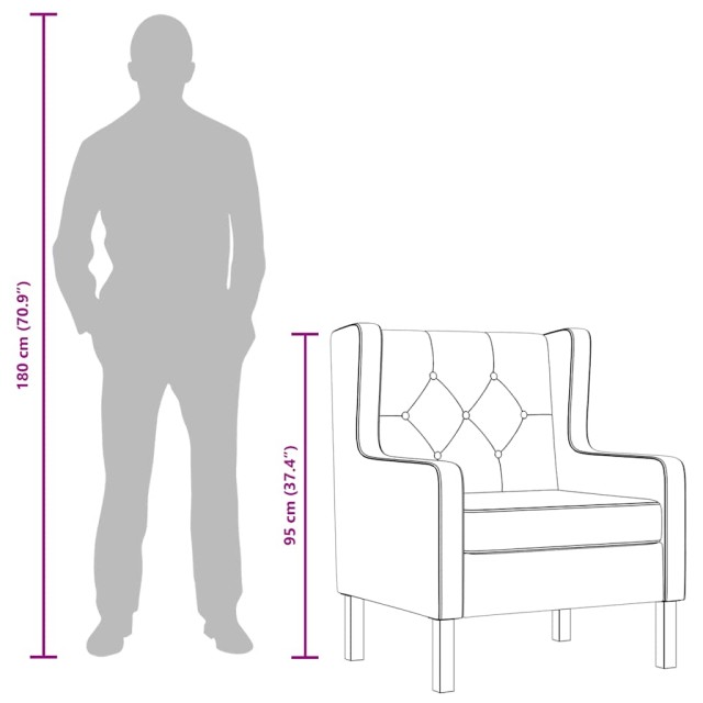 Fauteuil blanc crème tissu