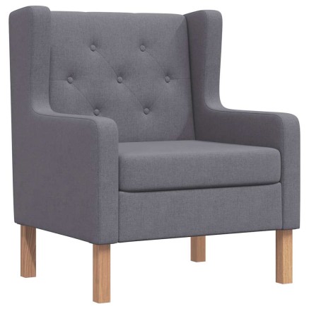 Fauteuil gris tissu 2