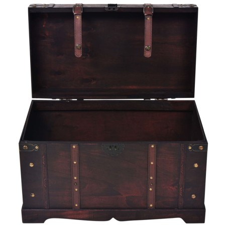 Coffre vintage de rangement bois 66 x 38 x 40 cm