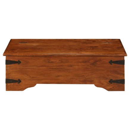 Table basse Bois d'acacia solide avec finition miel 110x55x35cm 2