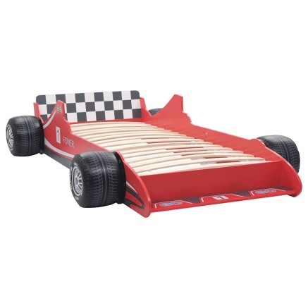 Lit voiture de course pour enfants 90 x 200 cm Rouge 2