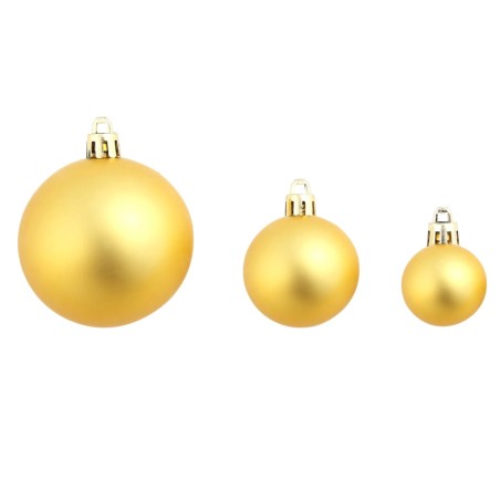 Ensemble de boules de Noël 100 pcs 3/4/6 cm Doré
