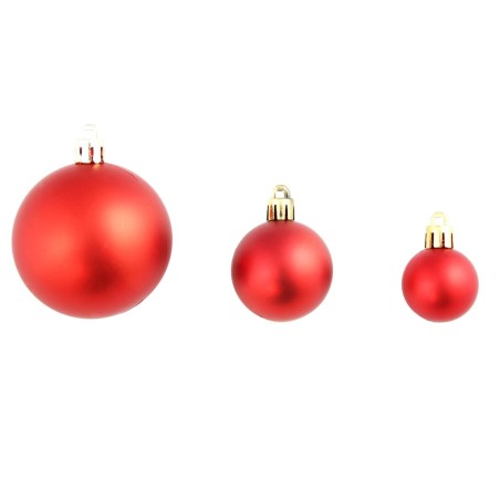 Ensemble de boules de Noël 100 pcs 3/4/6 cm Rouge