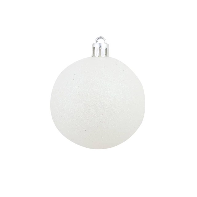 Ensemble de boules de Noël 100 pcs 3/4/6 cm Blanc/Gris