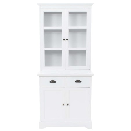 Vaisselier avec 4 portes MDF et Bois de pin 80x40x180 cm