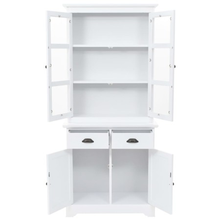 Vaisselier avec 4 portes MDF et Bois de pin 80x40x180 cm