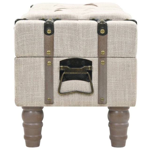 Banc de rangement Bois massif et acier 111x34x37 cm