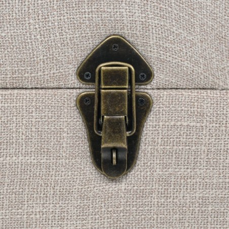 Banc de rangement Bois massif et acier 111x34x37 cm